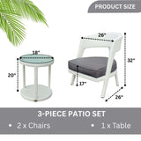 Outdoor Rattan Wicker 3-Piece Patio Set