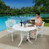 Outdoor 3-Piece Cast Aluminum Patio Bistro Set