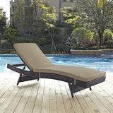 Outdoor Rattan Wicker Chaise Lounger For Poolside