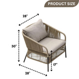 2-Piece Outdoor Rope Single Seater Sofa