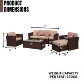 Outdoor Rattan Wicker Sectional 6-Seater Sofa Set
