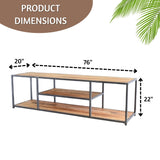 Sheesham Wood Top Open Media Console Table