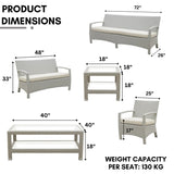 Outdoor Rattan Wicker 7-Seater Sectional Sofa Set