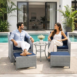 Outdoor Rattan Wicker 5 Piece Patio Sofa Set
