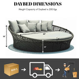 Outdoor Rope Round Patio Daybed Sofa