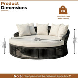 Outdoor Round Rope Daybed Sofa – Unique Design for Poolside