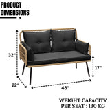 Outdoor Rope Loveseat Sofa