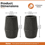 Outdoor Rope Planter Set of 2 (Grey)