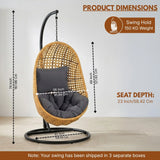 Hanging Egg Swing Chair (Beige and Dark Grey)