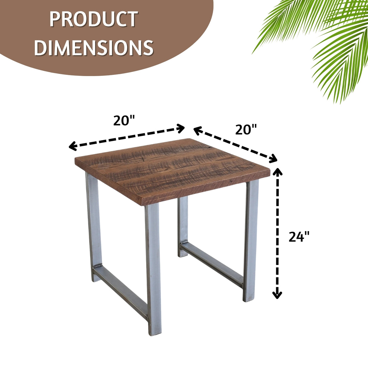 Modern Sheesham Wood Top End Table