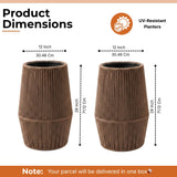 Outdoor Rope Planter Set of 2 (Beige)