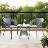 3-Piece Outdoor Rattan Wicker Patio Bistro Set