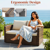 Outdoor 7-Seater Wicker Sectional Sofa Set