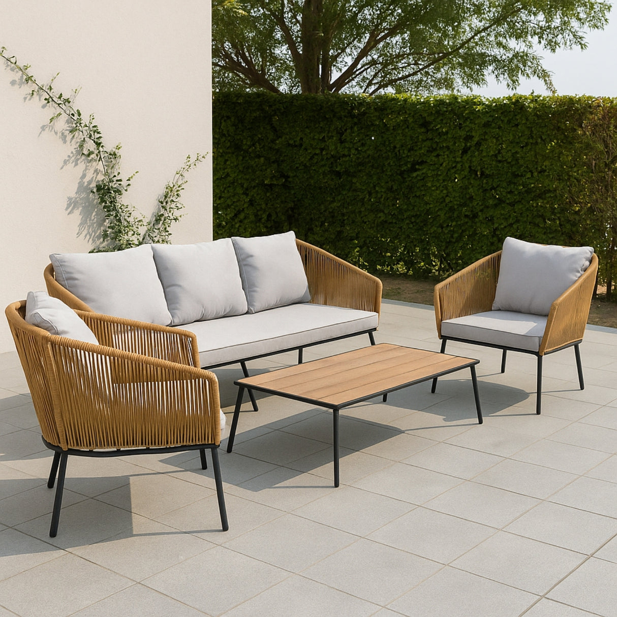 5-Seater Outdoor All-Weather Rope Sofa Set