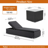 Outdoor Wicker Lounge Chairs Set of 2