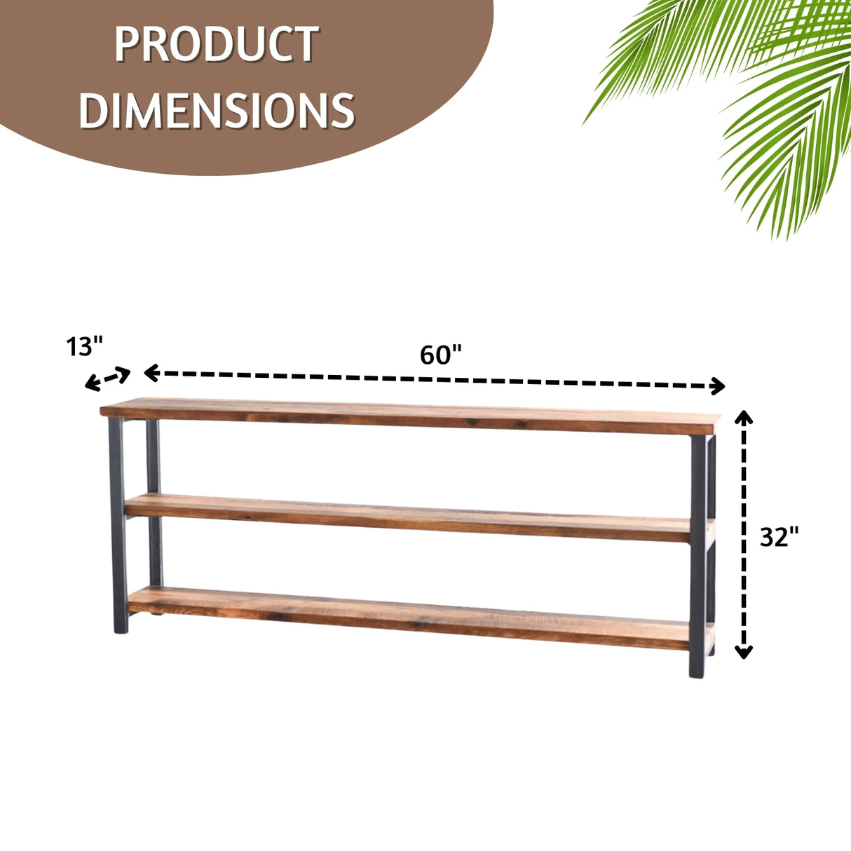 3-Tier Sheesham Wood Top Book Shelf