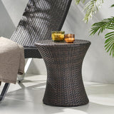 Outdoor Wicker Round Patio End Table