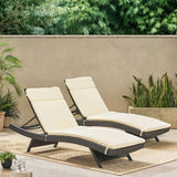 All-Weather Rattan Wicker Outdoor Chaise Lounge Chair Set of 2