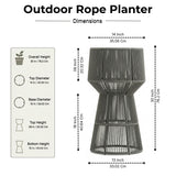 Devoko Outdoor Rope Planter Stand Set (Grey)