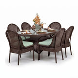 Outdoor All-Weather Resistant Rattan Wicker 7-Piece Dining Set