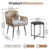 3-Piece Rope Patio Set - Perfect for Outdoor Entertaining