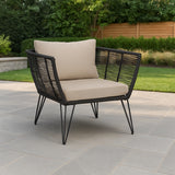 Outdoor Rope 1 Piece Patio Single Seater Sofa