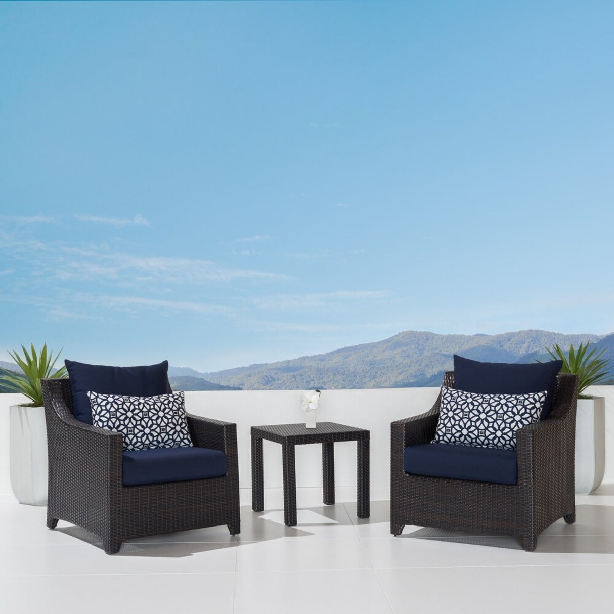 3-Piece Outdoor Rattan Wicker Patio Set
