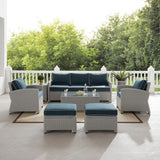 7 Piece Outdoor Wicker Conversation Furniture Set
