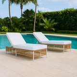 Outdoor Rope Lounge Chairs Set of 2 with Thick Cushions
