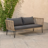 1-Piece Outdoor Rope Loveseat Sofa