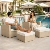 Outdoor Rattan Wicker 4-Piece Patio Sofa Set