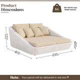 Patio Rattan & Wicker Double Conversation Daybed
