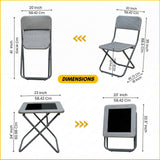 3-Piece Outdoor Wicker Folding Patio Set (Silver)