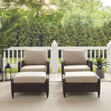 Outdoor 4 Piece Patio Wicker Furniture Set