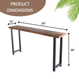 Sheesham Wood Top Modern Console Table