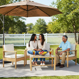 4 Pieces Patio Furniture Set, Outdoor Sectional Sofa