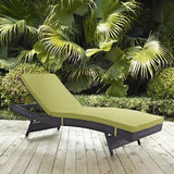 Outdoor Rattan Wicker Chaise Lounger For Poolside