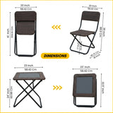 3-Piece Outdoor Wicker Folding Patio Set (Dark Brown)