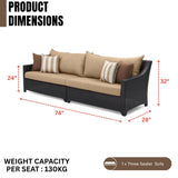Outdoor All-Weather Rattan Wicker Three Seater Sofa