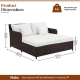 Outdoor Patio Double Seater Daybed For Garden, Poolside