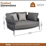 Outdoor Patio Rope Daybed for Garden