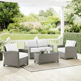 4 Pieces Patio Furniture Set, Outdoor Sectional Sofa