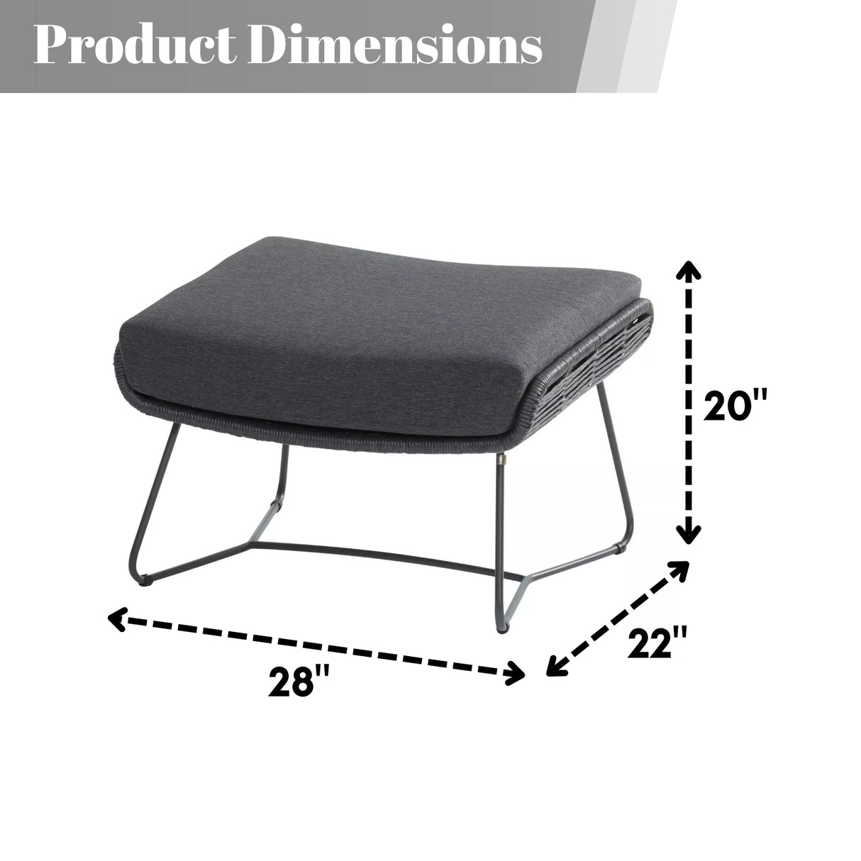 Outdoor All-Weather Rope Footstool
