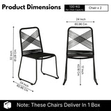 Outdoor Black Rope Chairs