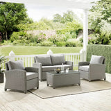 4 Pieces Patio Furniture Set, Outdoor Sectional Sofa