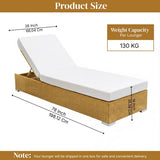 Outdoor 2-Piece Chaise Lounge Chair with Adjustable Settings and Cushions