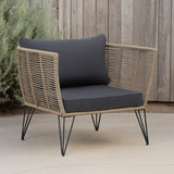 Outdoor Rope 1 Piece Patio Single Seater Sofa