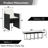 All Weather Wicker Patio Dinning Table Set