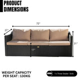 Outdoor All-Weather Rattan Wicker Three Seater Sofa