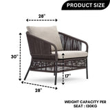 2-Piece Outdoor Rope Single Seater Sofa